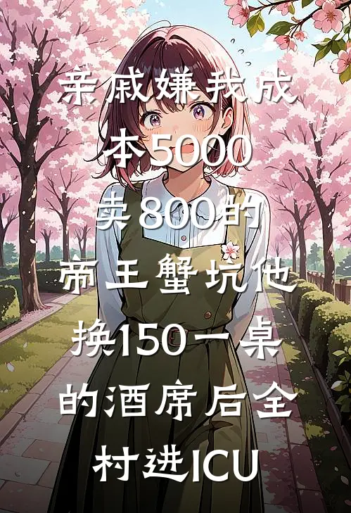 亲戚嫌我成本5000卖800的帝王蟹坑他，换150一桌的酒席后全村进ICU