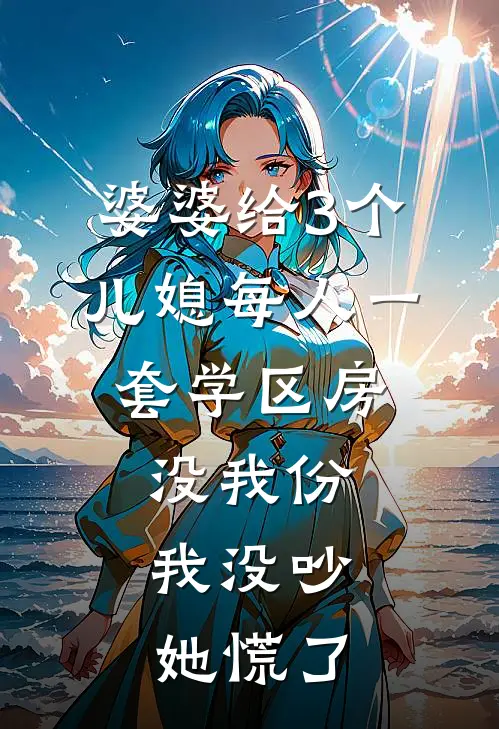 婆婆给3个儿媳每人一套学区房，没我份，我没吵她慌了