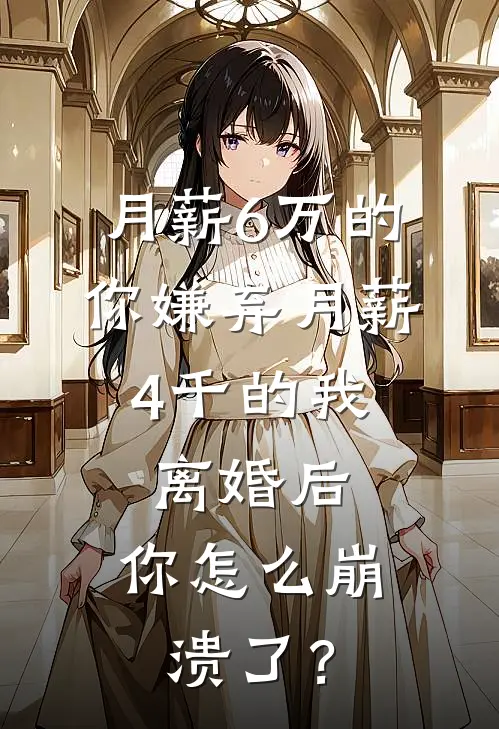 月薪6万的你嫌弃月薪4千的我，离婚后，你怎么崩溃了？