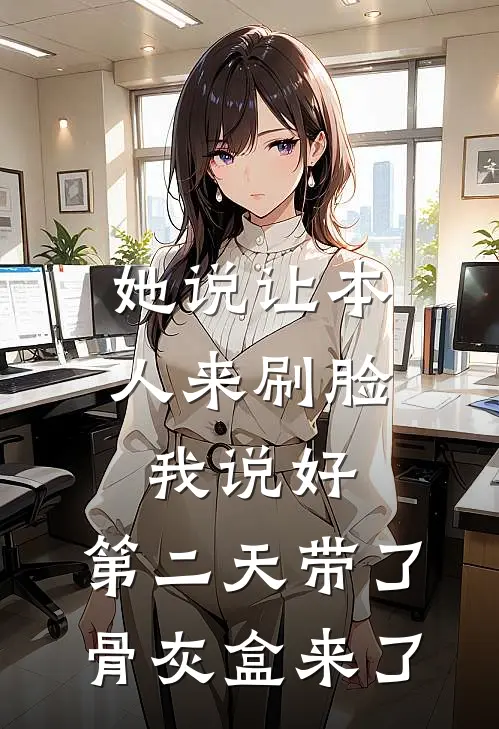 她说让本人来刷脸，我说好，第二天带了骨灰盒来了