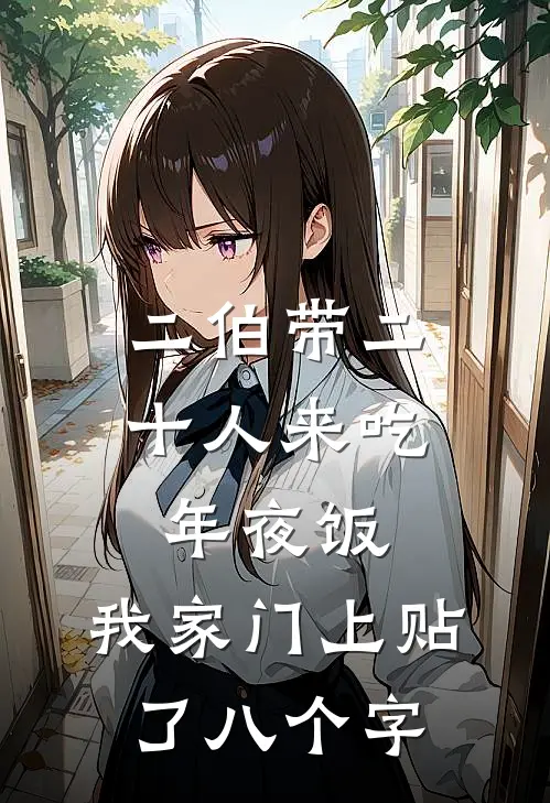 二伯带二十人来吃年夜饭，我家门上贴了八个字