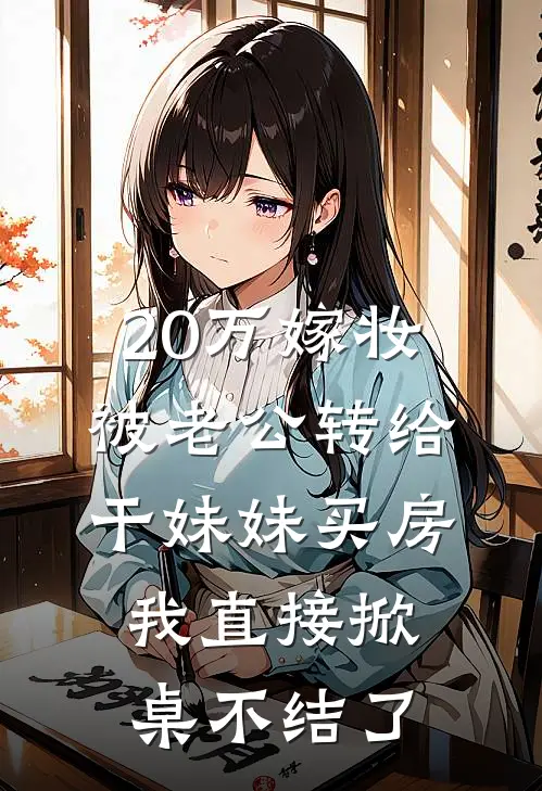 20万嫁妆被老公转给干妹妹买房，我直接掀桌不结了