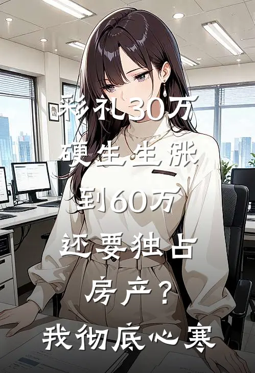 彩礼30万硬生生涨到60万，还要独占房产？我彻底心寒