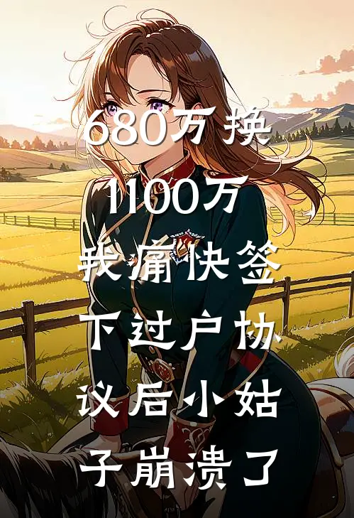 680万换1100万，我痛快签下过户协议后小姑子崩溃了