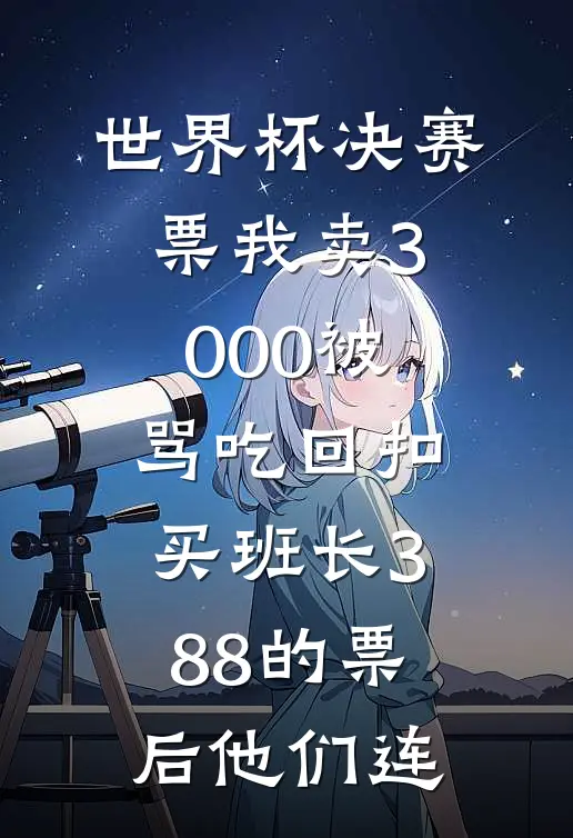世界杯决赛票我卖3000被骂吃回扣，买班长388的票后他们连